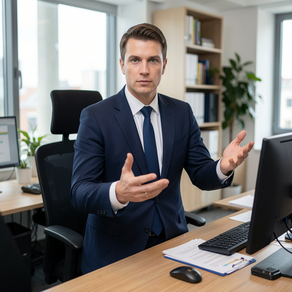 Person som sätter gränser i arbetslivet